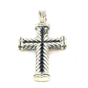 David Yurman Sterling Silver Cross Pendant Estate DY697